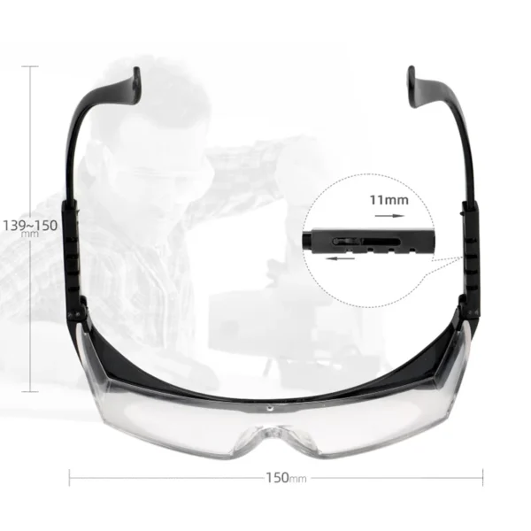 Anti-Splash Eye Protection Work Safety Goggles Windproof Dustproof Protective Glasses Optical Lens Frame Cycling Glasses Goggles - Image 2