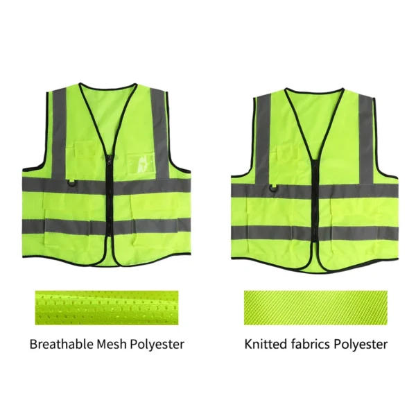 Safety High Visibility Reflective Vest Adjustable Reflective Security Vests Traffic Night Outdoor For Running Cycling Sports - Image 2