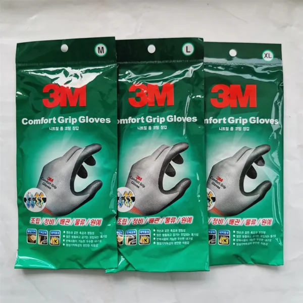 3M Work Gloves Comfort Grip wear-resistant Slip-resistant Gloves Anti-labor Safety Gloves Nitrile Rubber Gloves