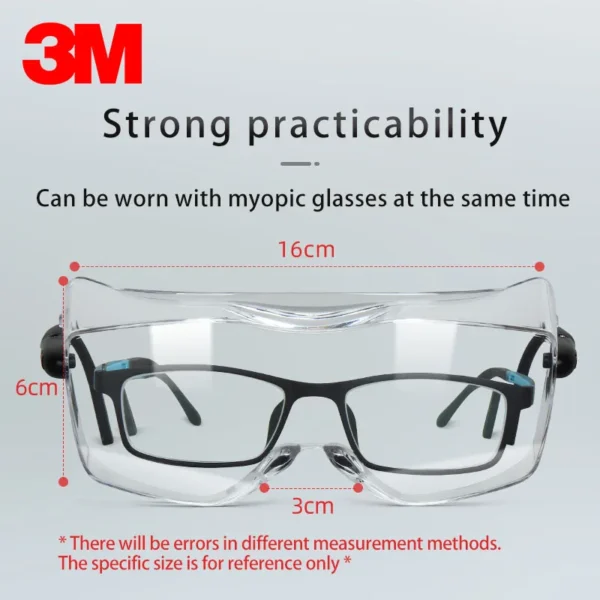 3M 12308 Multi-purpose goggles Genuine security 3M safety goggles Can be worn nearsighted glasses protect glasses - Image 2