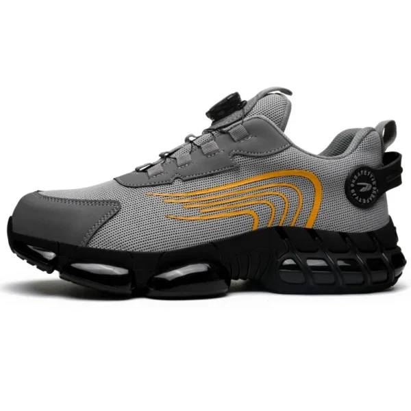 Rotary Buckle Work Safety Shoes For Men and Women Air Soft Sole Lightweight Protective Work Sneakers Men Breathable Boots - Image 10