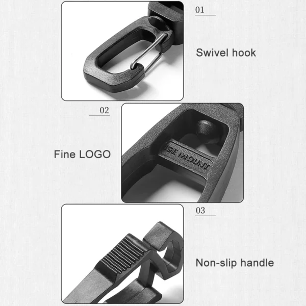 1-10pcs Outdoor Gloves Clip Hanger Multi-purpose Anti-drop Hook Work Gloves Holder Water Bottle Keys Safety Clamp Camping Tools - Image 6