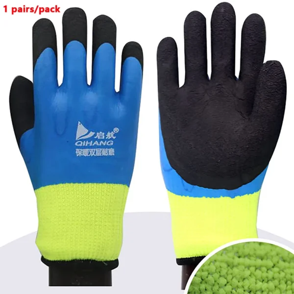 1 Pairs Work Gloves For PU Palm Coating Safety Protective Glove Nitrile Professional Safety Suppliers Thickened And Warm - Image 10