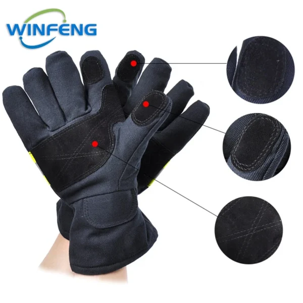 Wear-Resistance Non-slip Thicken Safety Gloves Fire Proof Gloves 3M Reflective Strap Fire Resistant Gloves for Firefighter - Image 5