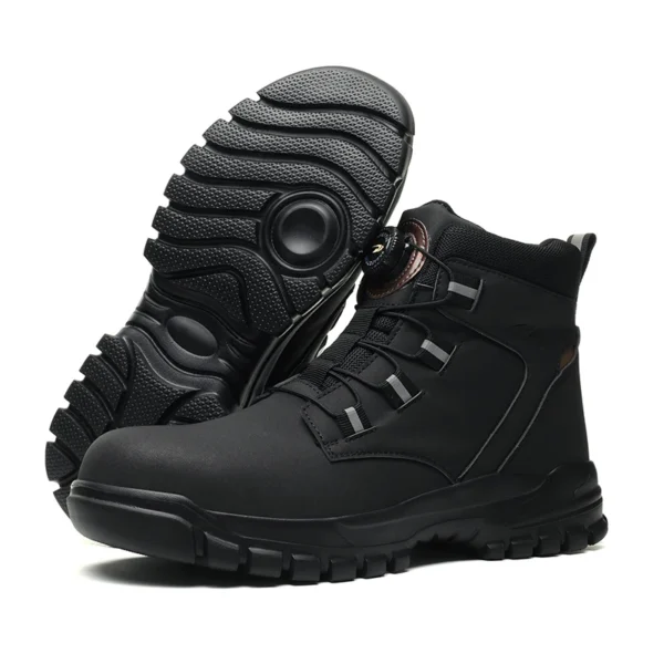 Rotating Button Work Shoes for Men Anti Puncture Work Sneakers Waterproof Work Safety Shoes Non Slip Steel Toe Tactical Boots - Image 6