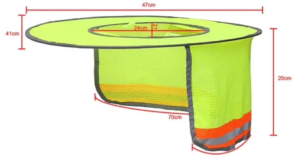Safety Helmet Sun Visor Helmet Sun Shield Reflective Neck Scarf Outdoor Installation and Construction - Image 6