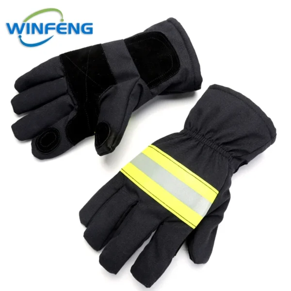 Wear-Resistance Non-slip Thicken Safety Gloves Fire Proof Gloves 3M Reflective Strap Fire Resistant Gloves for Firefighter - Image 2