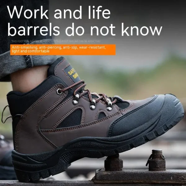 Lightweight Men Safety Botas Men Work Safety Shoes Anti-puncture Steel Toe Cap Non Slip Work Sneakers Male Tactical Boots - Image 3