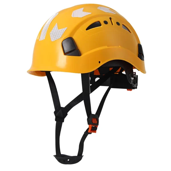 CE Construction Safety Helmet w/ Reflective Stickers Large Holes Breathable Work Hat Climbing Rescue ABS Hard Hat ANSI CR08 Type - Image 11