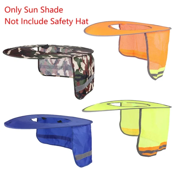 Summer Sun Shade Safety Hard Hat Neck Shield Helmets Reflective Hat Brim Reflective Cap Cover for Construction Workers - Image 2