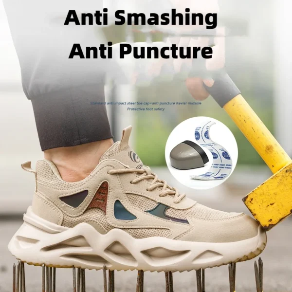 Lightweight Safety Shoes Men Women Work Shoes Steel Toe Cap Working Boots Sneakers Man Women Breathable Shoes Tactical Boots - Image 2