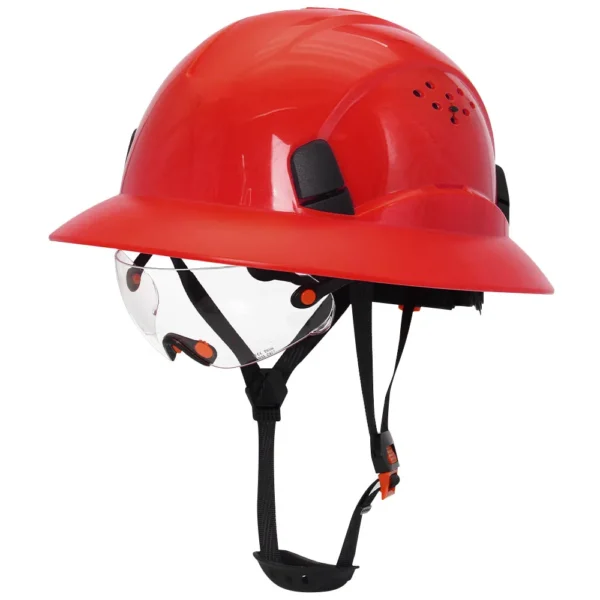 CE Carbon Fiber Full Brim Safety Helmets with Goggles Anti-Collision Construction Hard Hat ANSI Engineer Breathable Work Cap - Image 14