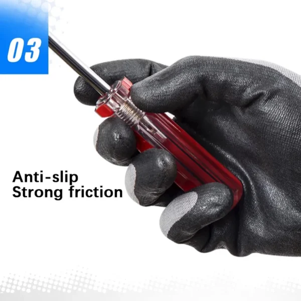 3M Gloves Anti-slip, Wear-resistant, Carrying, Work Nitrile Dipped Rubber Protective Gloves Breathable - Image 5