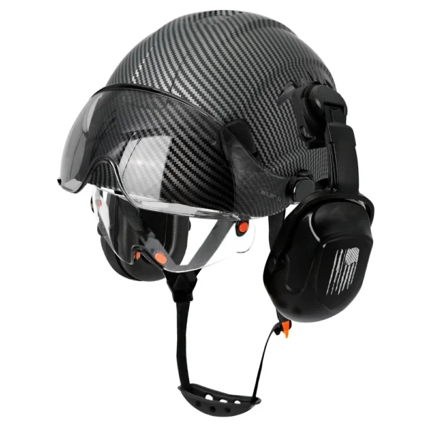 CE Construction Safety Helmet With Visor Built In Goggle Earmuffs For Engineer Hard Hat ANSI Industrial Work Cap Head Protection - Image 12