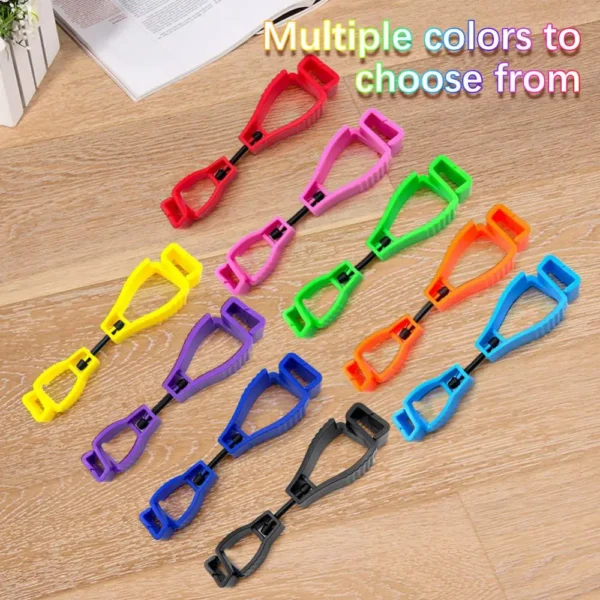 5Pcs Outdoor Protective Gloves Clip Multi-purpose Safety Work Gloves Anti-drop Hook Plastic Clips Portable Protective Work Tools