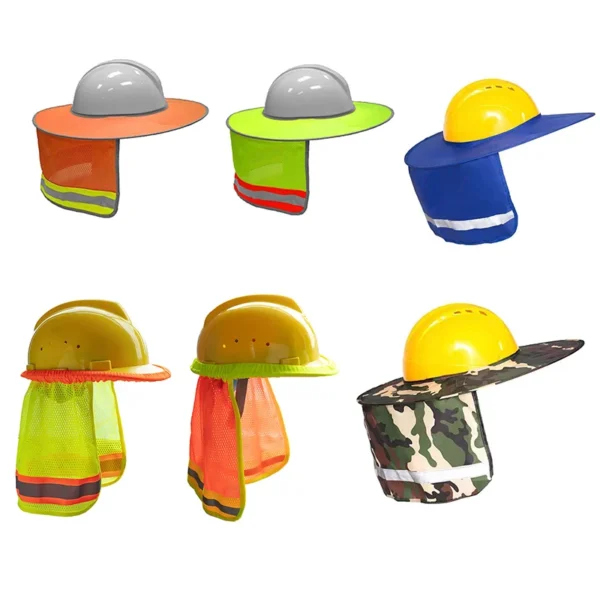 Summer Sun Shade Safety Hard Hat Neck Shield Helmets Reflective Hat Brim Reflective Cap Cover for Construction Workers - Image 3