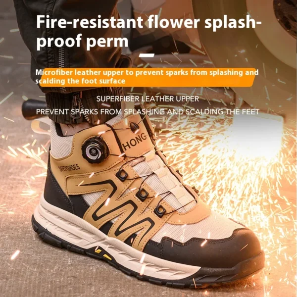 New Safety Boots Men Work Indestructible Shoes Sneakers Steel Toe Protective Boots Anti-smash Anti-puncture Work Tactical Boots - Image 3