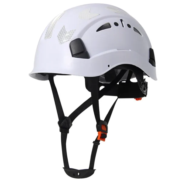 CE Construction Safety Helmet w/ Reflective Stickers Large Holes Breathable Work Hat Climbing Rescue ABS Hard Hat ANSI CR08 Type - Image 8