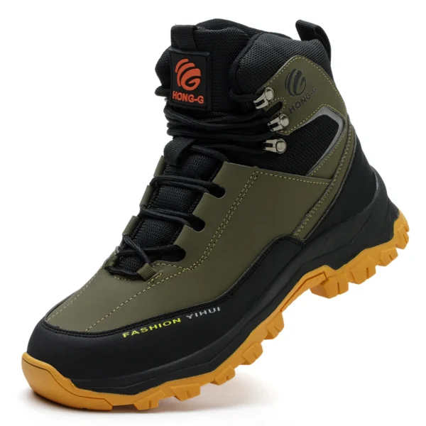 Rotary Buckle Men Work Boots Safety Steel Toe Safety Shoes Indestructible Shoes Anti-smash Puncture-Proof Work Shoes 38-47 - Image 8