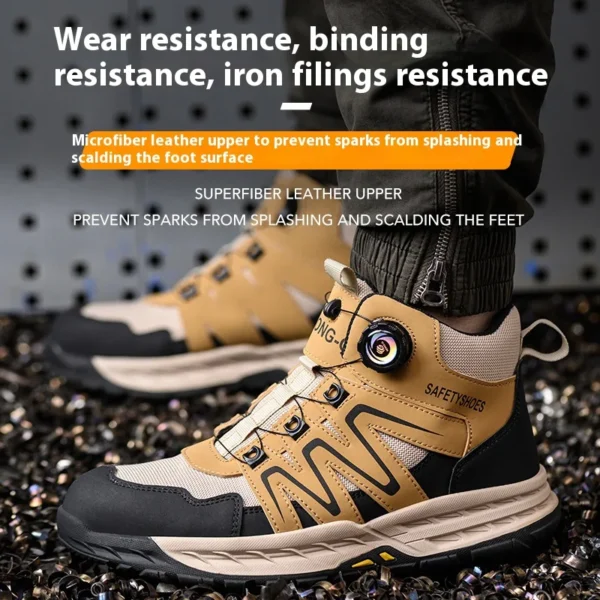 New Safety Boots Men Work Indestructible Shoes Sneakers Steel Toe Protective Boots Anti-smash Anti-puncture Work Tactical Boots - Image 4