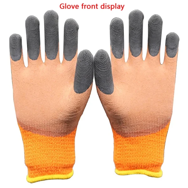1 Pairs Work Gloves For PU Palm Coating Safety Protective Glove Nitrile Professional Safety Suppliers Thickened And Warm - Image 7