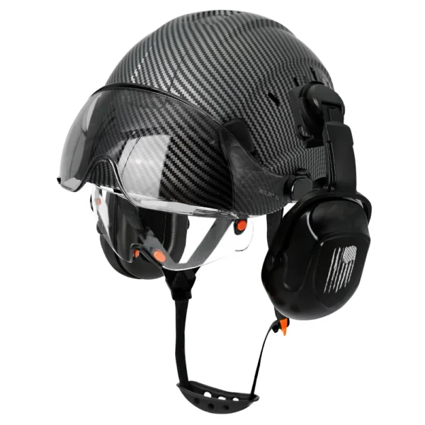 CE Construction Safety Helmet With Visor Built In Goggle Earmuffs For Engineer Hard Hat ANSI Industrial Work Cap Head Protection - Image 10