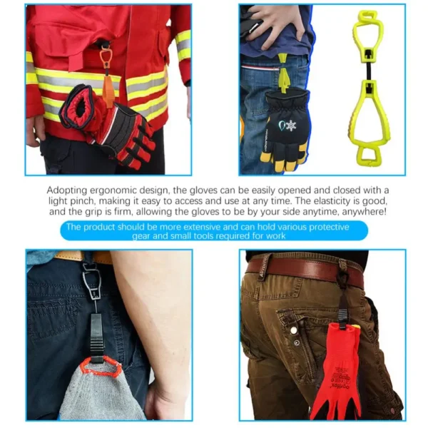 5Pcs Outdoor Protective Gloves Clip Multi-purpose Safety Work Gloves Anti-drop Hook Plastic Clips Portable Protective Work Tools - Image 5
