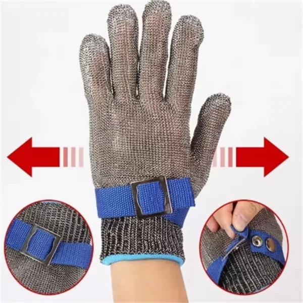 Stainless Steel Gloves Anti-cut Safety Cut Resistant Hand Protective Metal Meat Mesh Glove for Butcher Wire Knife Proof Stab - Image 6