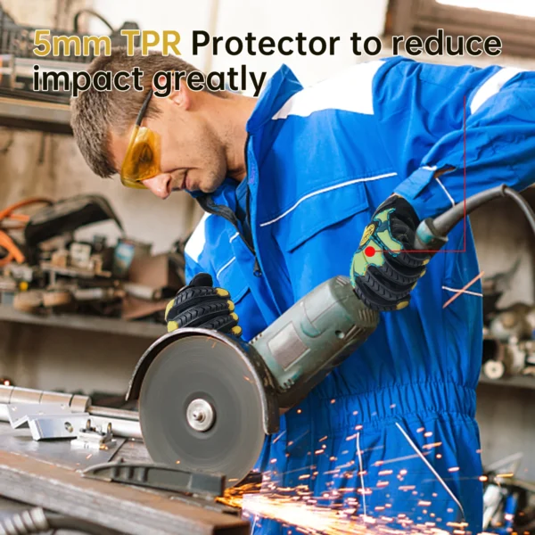 HANDLANDY Heavy Duty Work Gloves, Cut 6 Safety Impact Protection Working Gloves Anti-abrasion Touch Screen Mechanics Gloves - Image 5