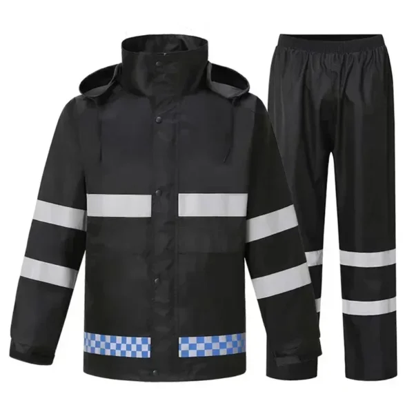 Reflective Raincoat Rainpants Set Traffic Health Patrol Outdoor Mountaineering Split Safety Waterproof Cloak Rain Gear Raincoat - Image 5
