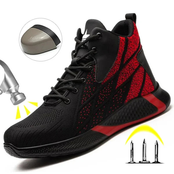 Man Safety Boots High top Safety Shoes Men Women Steel Toe Work Shoes Men Anti-smash Indestructible Construction Boots Winter - Image 2