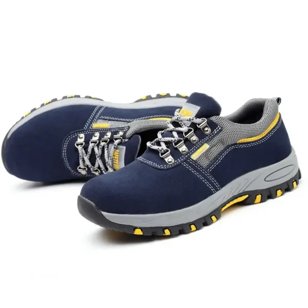 Mens Work leather Boot Safety Shoes Steel Toe Cap Puncture-Proof Work Sneakers Indestructible Work Shoes Men Shoes male kevlar - Image 3