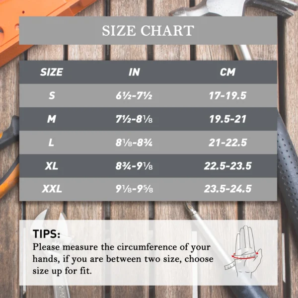 HANDLANDY Work safety Gloves, Utility Safety Mechanic Working Gloves Touch Screen, Flexible Breathable Yard Work Gloves - Image 6