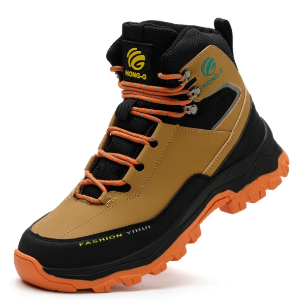 Rotary Buckle Men Work Boots Safety Steel Toe Safety Shoes Indestructible Shoes Anti-smash Puncture-Proof Work Shoes 38-47 - Image 7