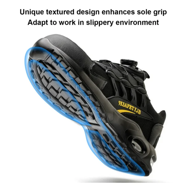 Men's Rotating Button Safety Shoes Steel Toe Work Sneakers Indestructible Shoes Puncture-Proof work Boots Air Cushion Men Boots - Image 3