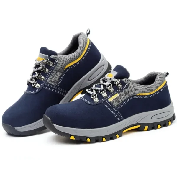 Mens Work leather Boot Safety Shoes Steel Toe Cap Puncture-Proof Work Sneakers Indestructible Work Shoes Men Shoes male kevlar - Image 5