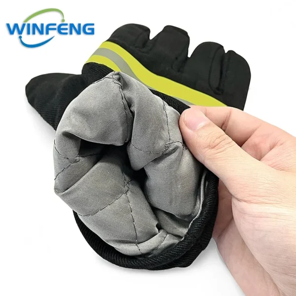 Wear-Resistance Non-slip Thicken Safety Gloves Fire Proof Gloves 3M Reflective Strap Fire Resistant Gloves for Firefighter - Image 4