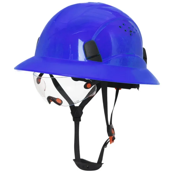 CE Carbon Fiber Full Brim Safety Helmets with Goggles Anti-Collision Construction Hard Hat ANSI Engineer Breathable Work Cap - Image 13