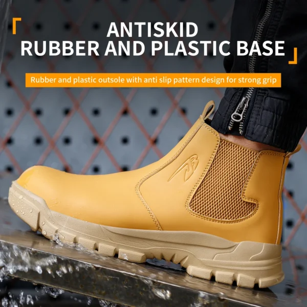 Waterproof Men's Safety Work Boots Steel Toe Shoes Anti Impact And Anti-Puncture Outdoor Adventure Hiking Tactical Boots - Image 5