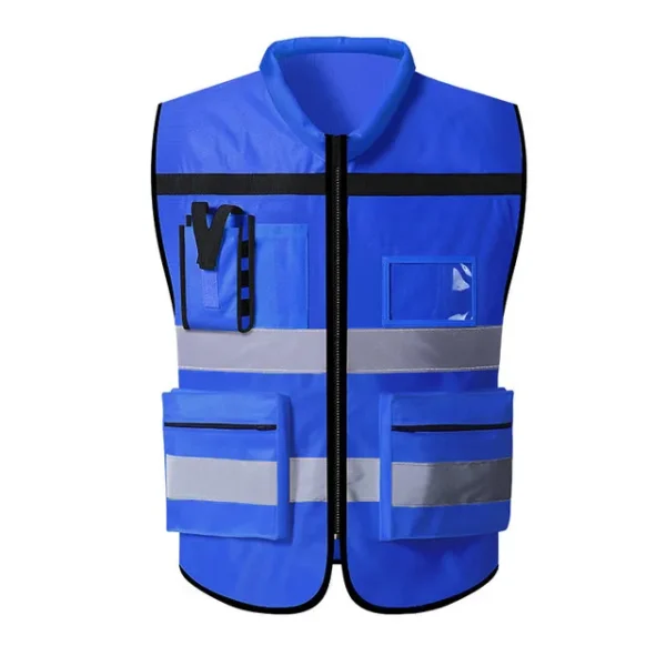 Custom LOGO Safety Vest for Men Work Vest with Pockets and Zipper Safety Construction Two Tone Workwear Vest Volunteer Uniform - Image 9