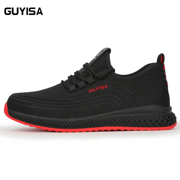 GUYISA men's safety shoes with steel toe caps, anti smashing and anti piercing rubber soles, wear-resistant and soft, long weari - Image 5