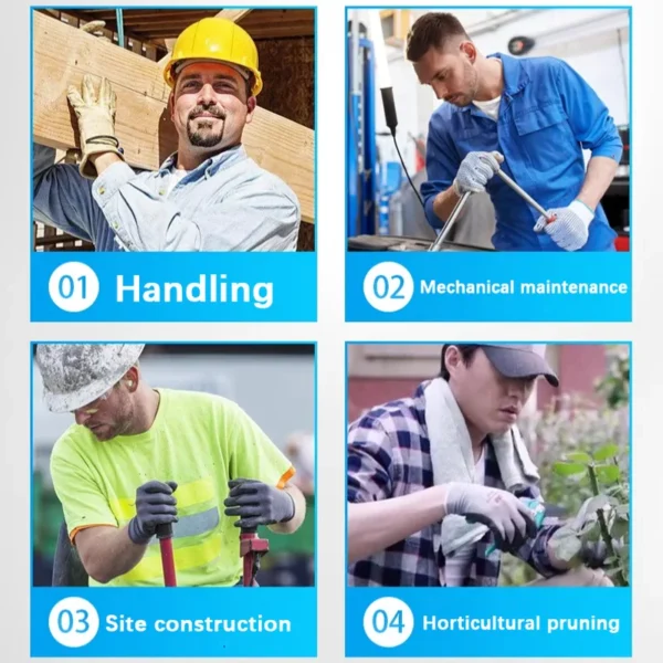3M Gloves Anti-slip, Wear-resistant, Carrying, Work Nitrile Dipped Rubber Protective Gloves Breathable - Image 6