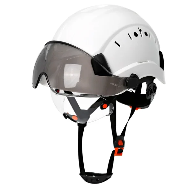CE Construction Safety Helmet With Visor Built In Goggles For Engineer ABS Hard Hat ANSI Industrial Work Cap Head Protection New - Image 11