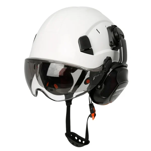 CE Construction Safety Helmet With Visor Built In Goggle Earmuffs For Engineer Hard Hat ANSI Industrial Work Cap Head Protection - Image 5