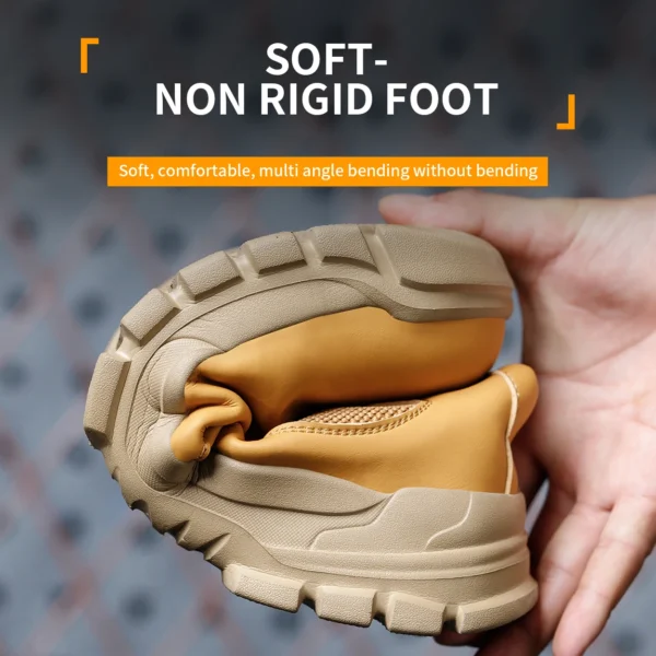 Waterproof Men's Safety Work Boots Steel Toe Shoes Anti Impact And Anti-Puncture Outdoor Adventure Hiking Tactical Boots - Image 6