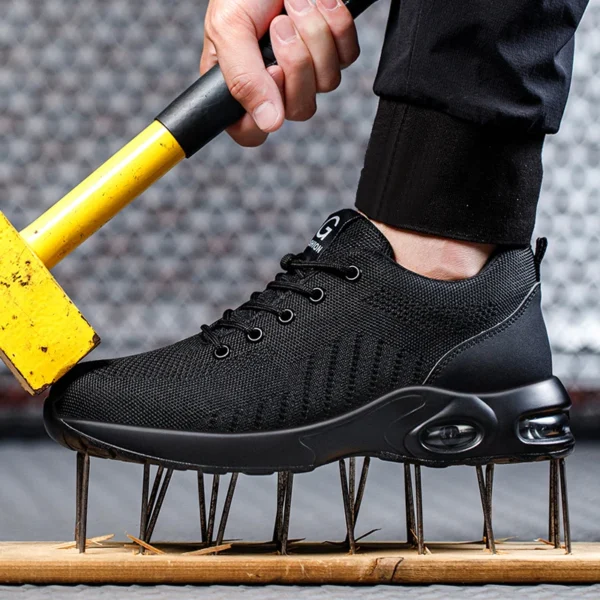 Men Safety Boots With Steel Toe Cap Anti-smash Work Sneakers Safety Shoes Men Indestructible Work shoes Tactical Boots - Image 2