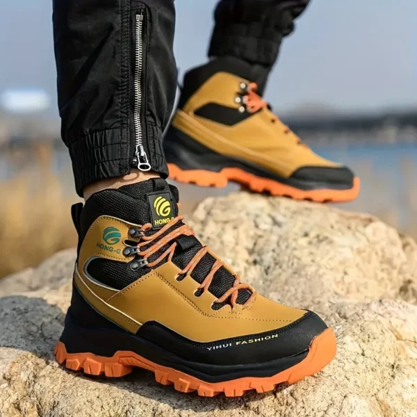 Rotary Buckle Men Work Boots Safety Steel Toe Safety Shoes Indestructible Shoes Anti-smash Puncture-Proof Work Shoes 38-47 - Image 4