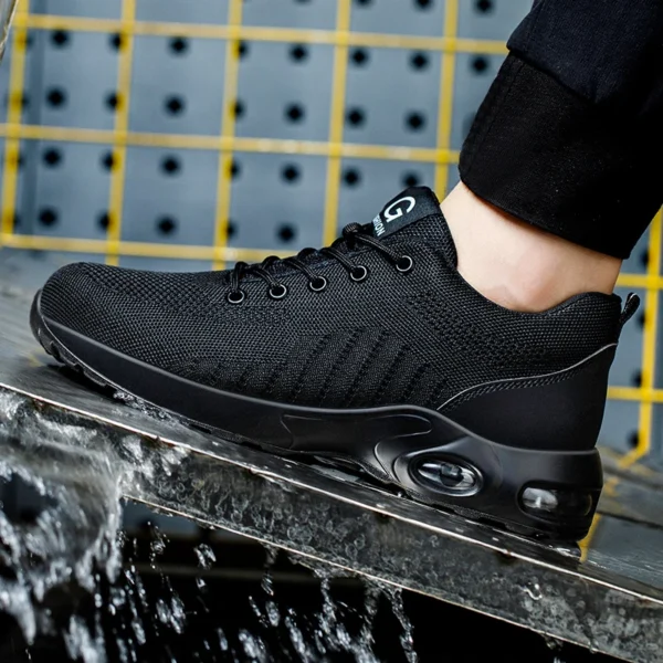 Men Safety Boots With Steel Toe Cap Anti-smash Work Sneakers Safety Shoes Men Indestructible Work shoes Tactical Boots - Image 3