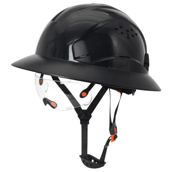 CE Carbon Fiber Full Brim Safety Helmets with Goggles Anti-Collision Construction Hard Hat ANSI Engineer Breathable Work Cap - Image 10