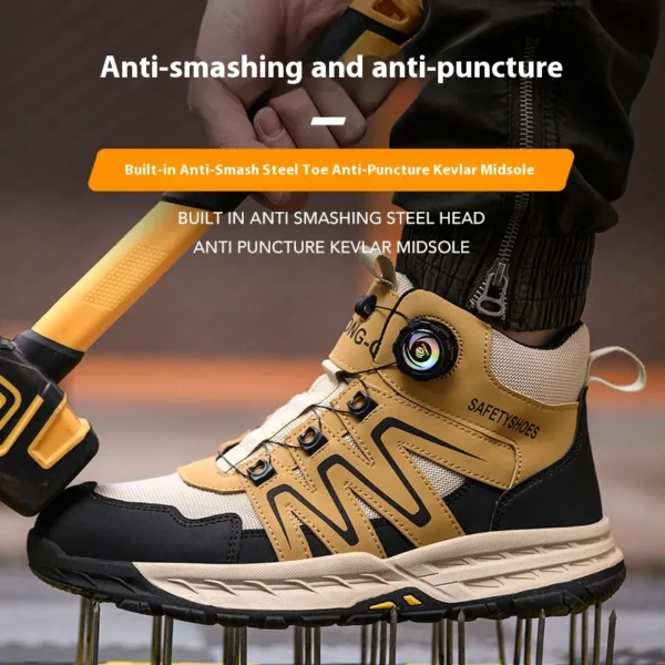 New Safety Boots Men Work Indestructible Shoes Sneakers Steel Toe Protective Boots Anti-smash Anti-puncture Work Tactical Boots - Image 2